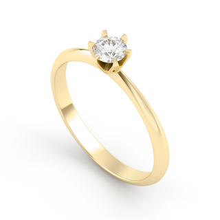 Anillo con diamante natural 0.30 ct