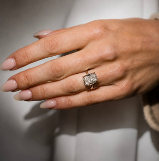 Ring with cultured diamonds 0.80 ct