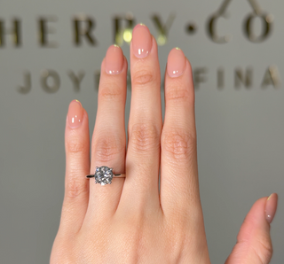3 ct cultured diamond ring