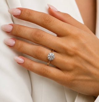 3 ct cultured diamond ring