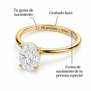 Anillo con diamante de laboratorio radiante 7 ct