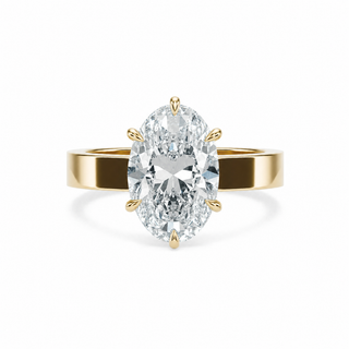 Anillo con diamante de laboratorio oval 3 ct
