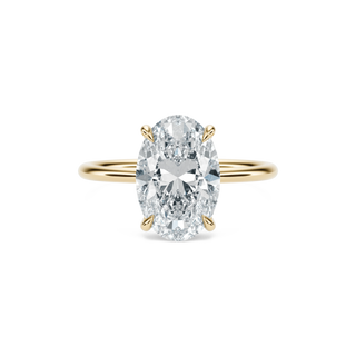 Anillo con diamante de laboratorio oval 4 ct