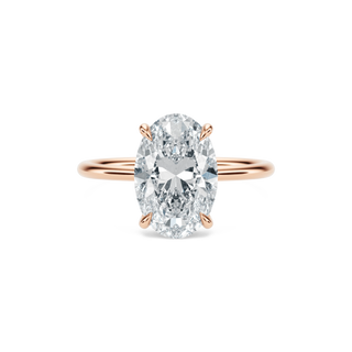 Anillo con diamante de laboratorio oval 4 ct