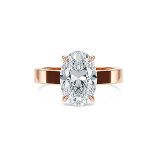 Anillo con diamante de laboratorio oval 6 ct