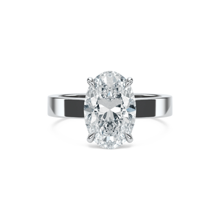 Anillo con diamante de laboratorio oval 6 ct