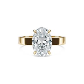 Anillo con diamante de laboratorio oval 6 ct