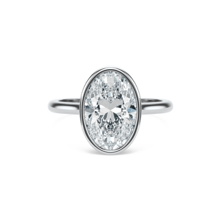 Oval solitario bisel · 2 ct