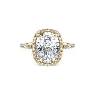 Cushion halo pavé · 4 ct