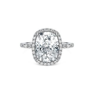 Cushion halo pavé · 4 ct