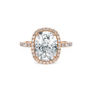 Cushion halo pavé · 4 ct