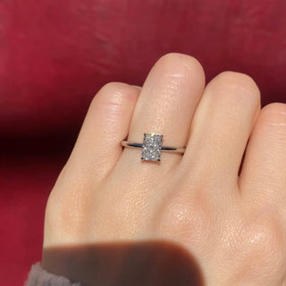 Anillo con diamante cultivado 1 ct