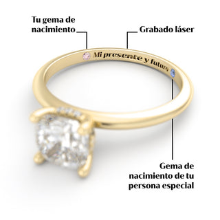 Anillo con diamantes cultivados 0.83 ct