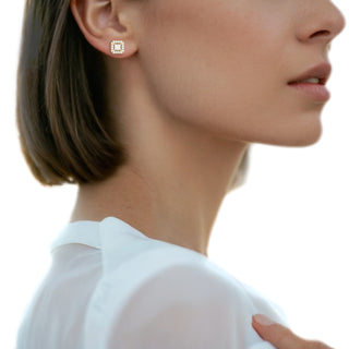 Aretes con diamantes o moissanitas