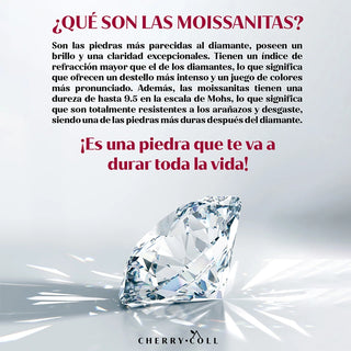 Anillo con moissanitas 3.12 ct