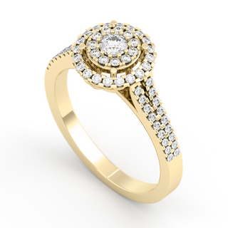 Anillo con diamantes cultivados 0.83 ct