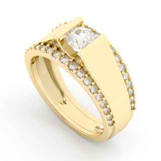 Anillo con diamantes o moissanitas 1.65 ct